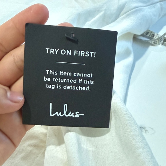 Lulu's White Button-Front Mini Dress - Picture 12 of 12